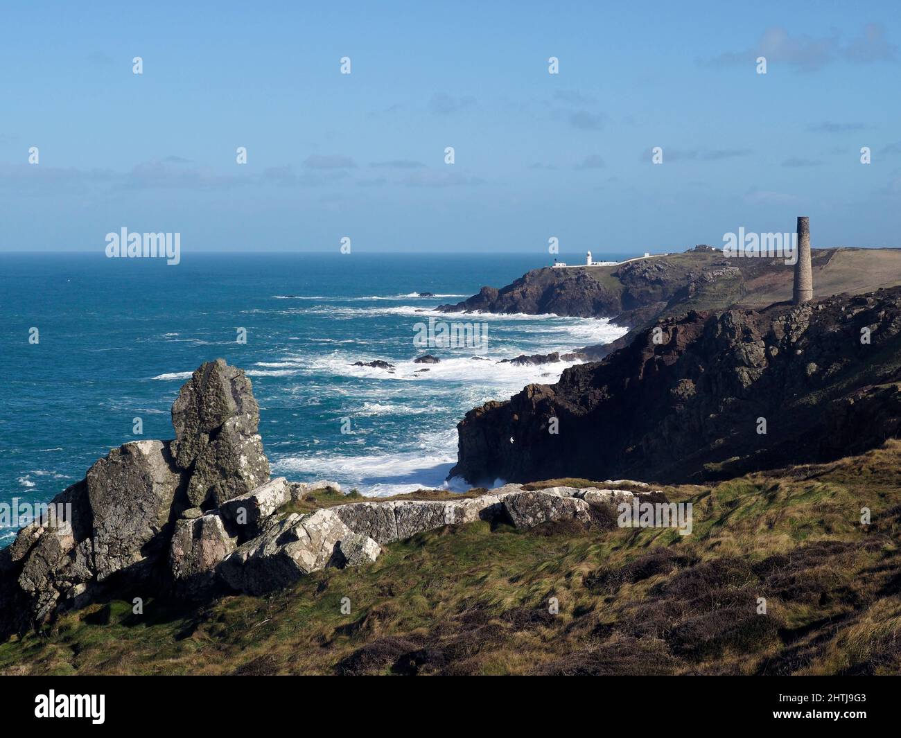 Zinnmine, Levant, Cornwall Stockfoto
