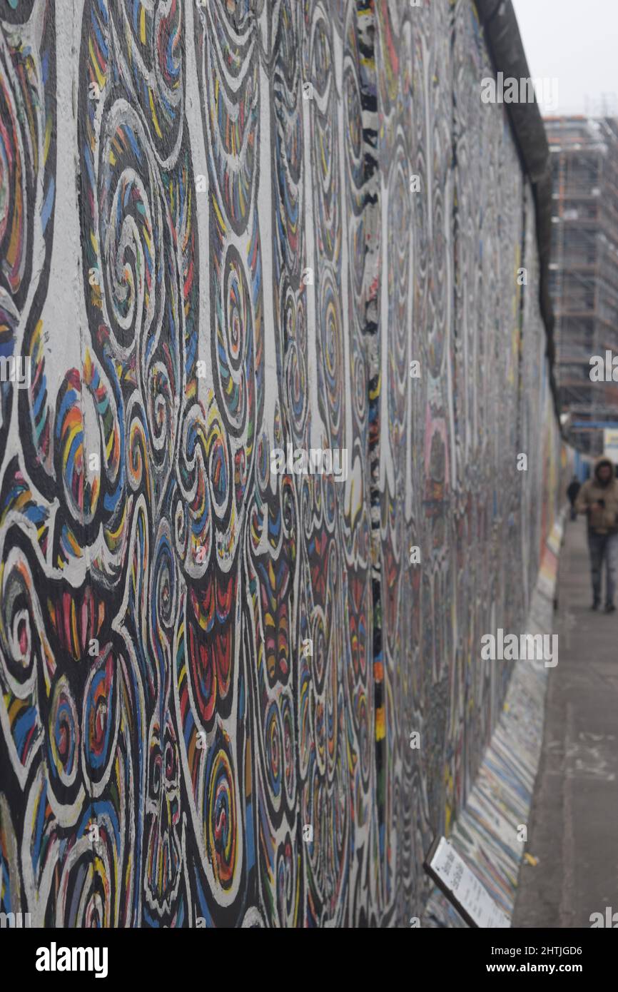 East Side Gallery in Berlin, Deutschland Stockfoto