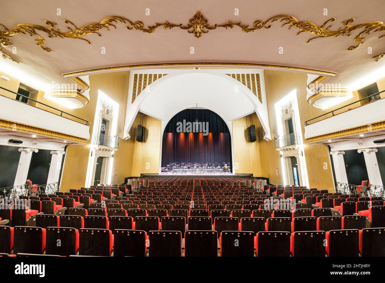 Teatre Principal Inca, großer Innenraum, Mallorca, Balearen, Spanien Stockfoto