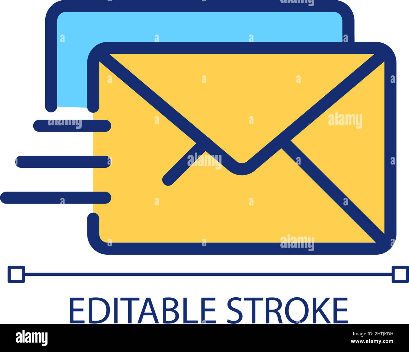 Pixel Perfect RGB-Farbsymbol senden Stock Vektor