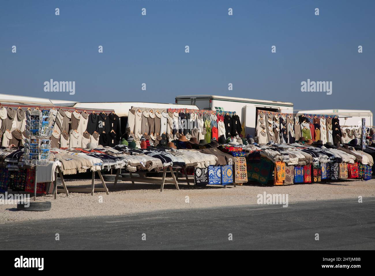 Täglicher Markt am Cabo de Sao Vicente, Algarve, Portugal Stockfoto