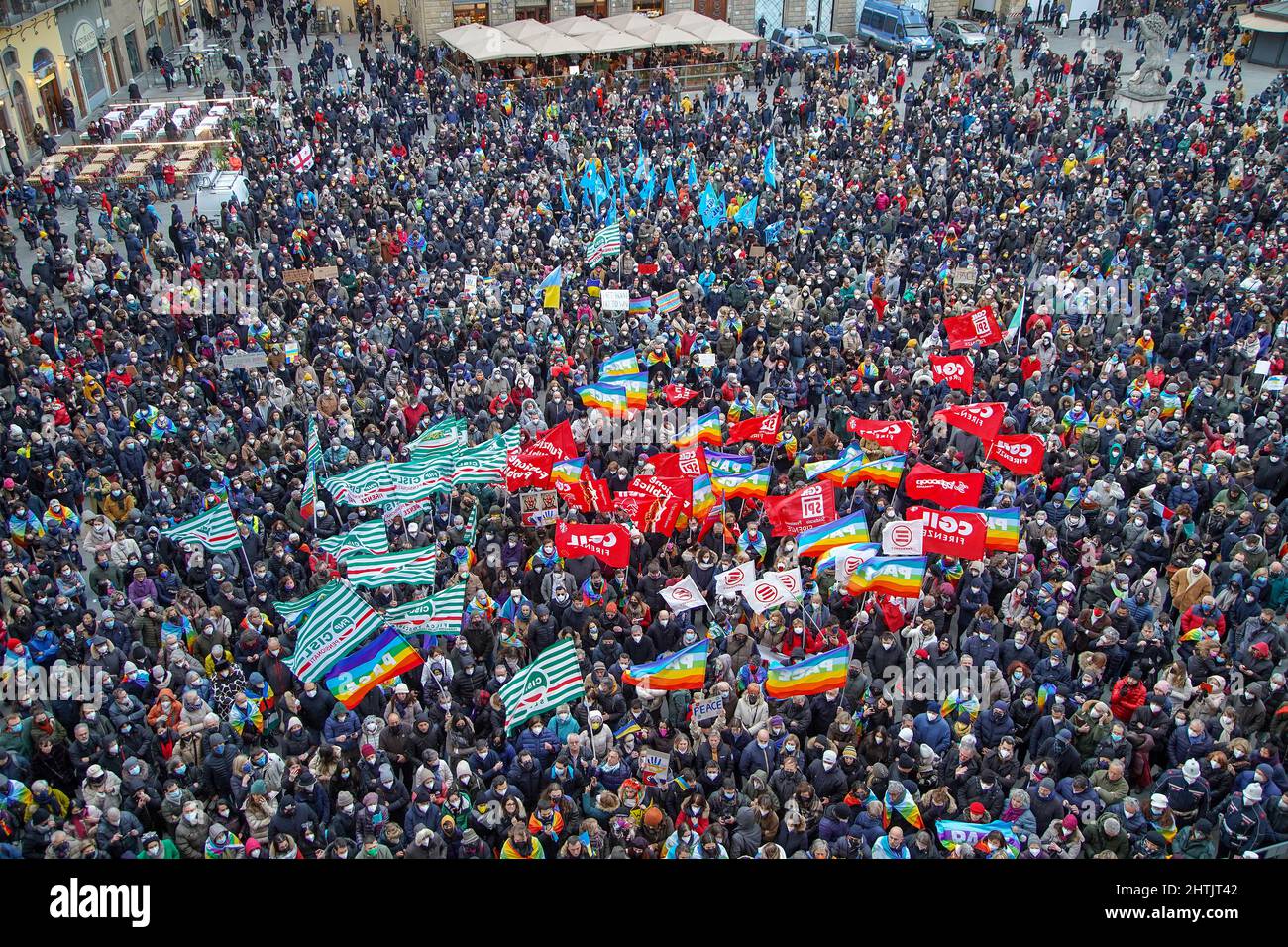 Pace Ucraina Florenz Stockfoto