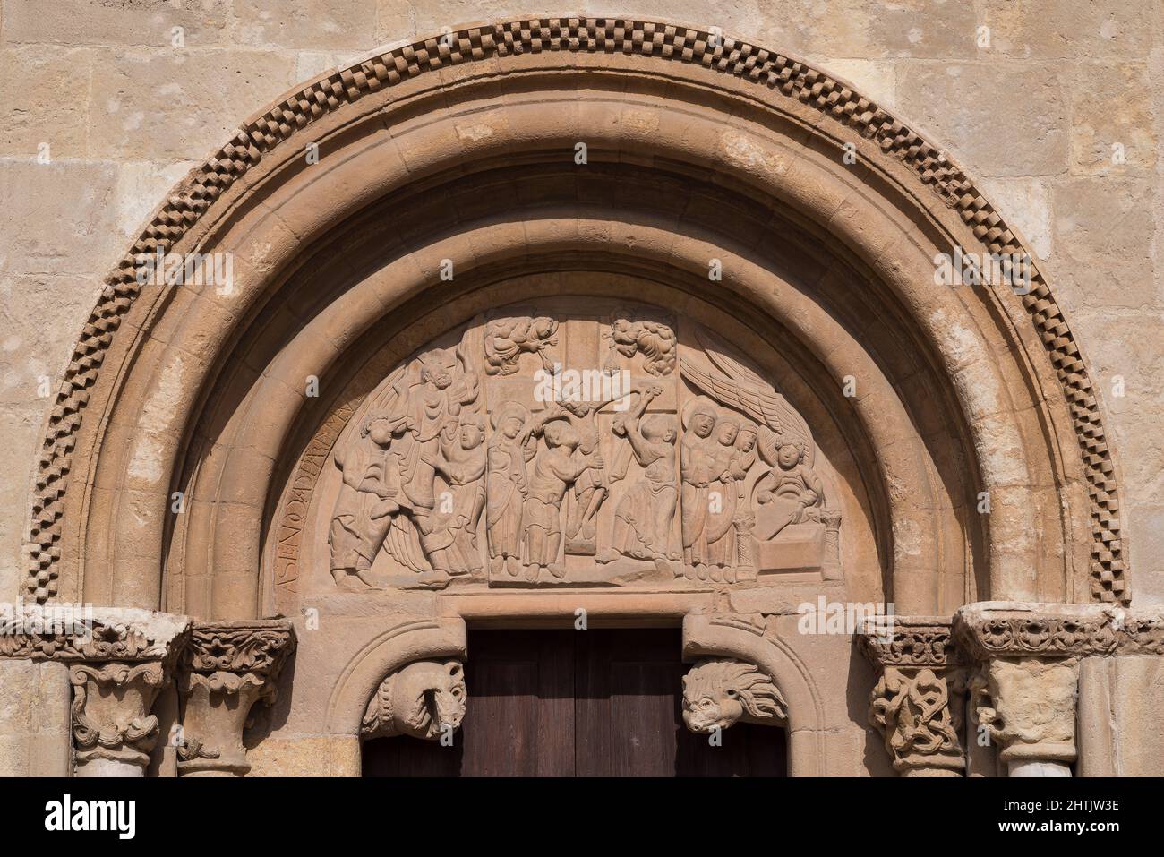 puerta del perdon Real Basilika San Isidoro León Stockfoto