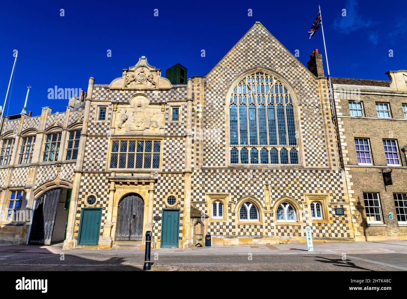 Außenansicht des 15.. Jahrhunderts alten Gefängnis-Hauses mit Unterkünften Stories of Lynn Museum and Old Jail Cells, King's Lynn, Norfolk, England, Großbritannien Stockfoto