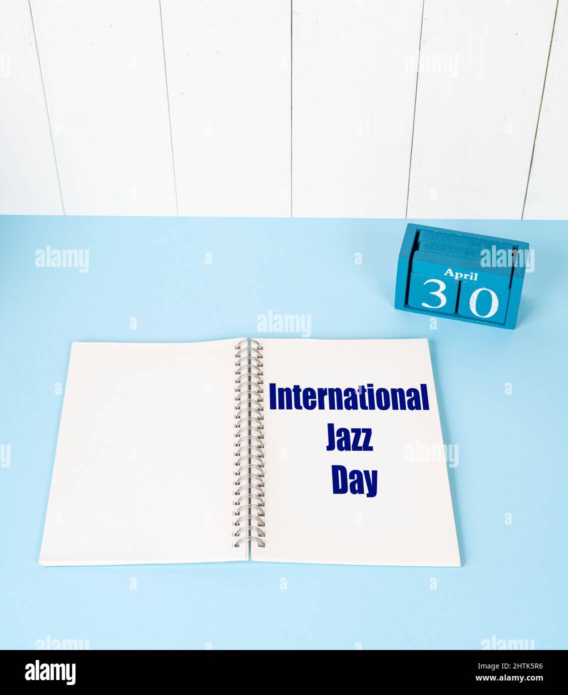 Festkonzept des Internationalen Jazztags der Vereinten Nationen am 30. April. Stockfoto