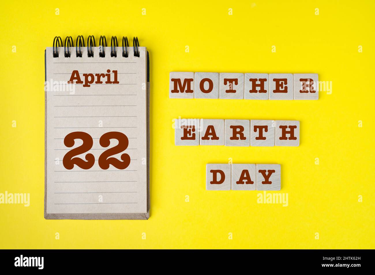 Feier Konzept des Muttertags der Erde der Vereinten Nationen am 22. April Stockfoto