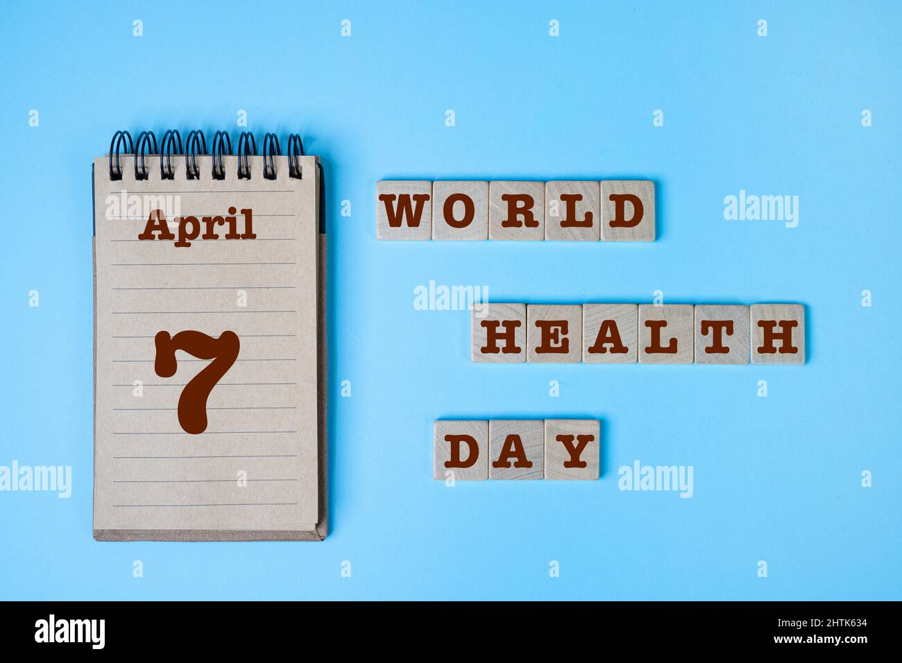 Festkonzept des Weltgesundheitstages der Vereinten Nationen am 7. April Stockfoto