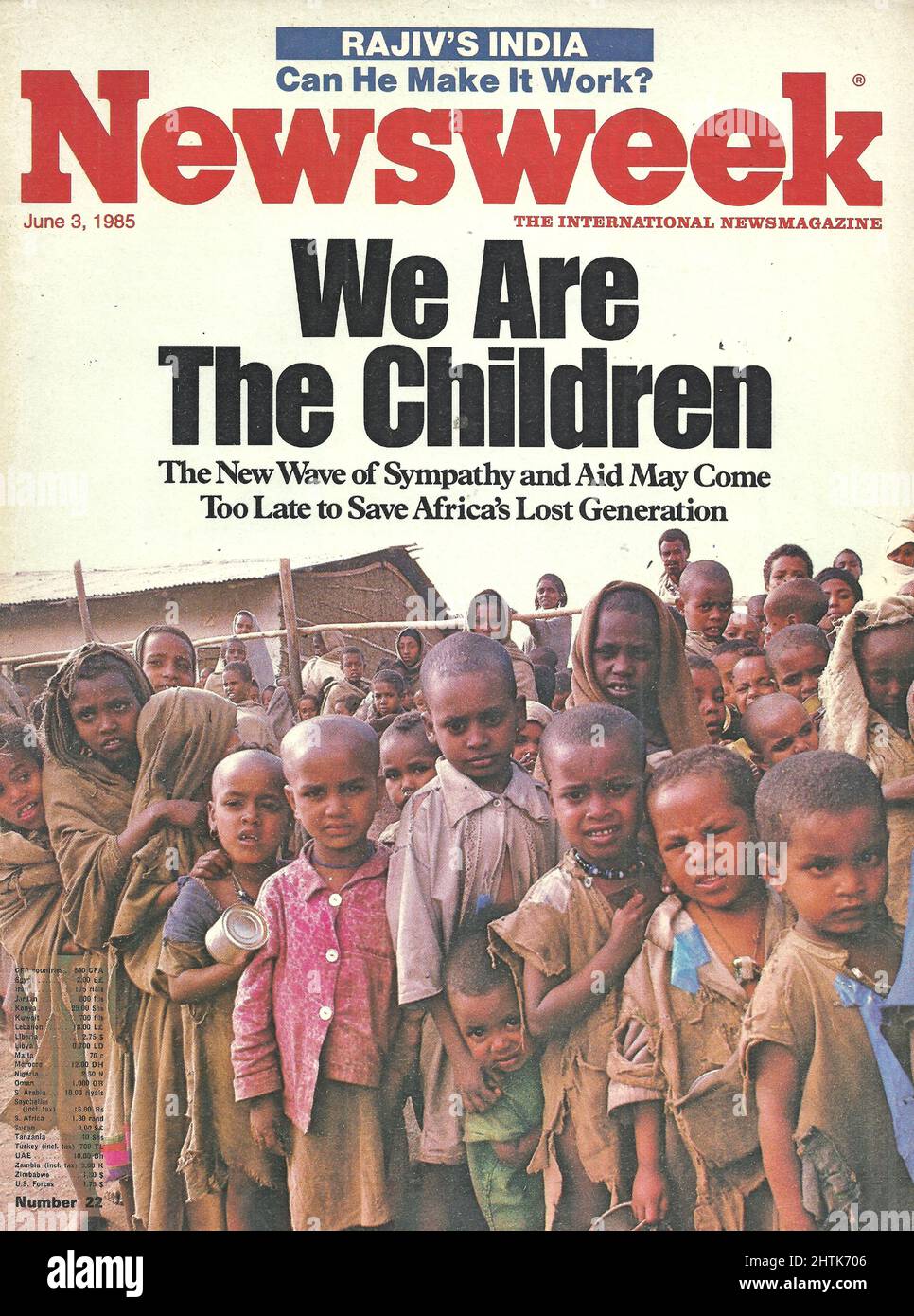 Newsweek Cover 3. Juni 1985 Wir sind die Kinder Stockfoto