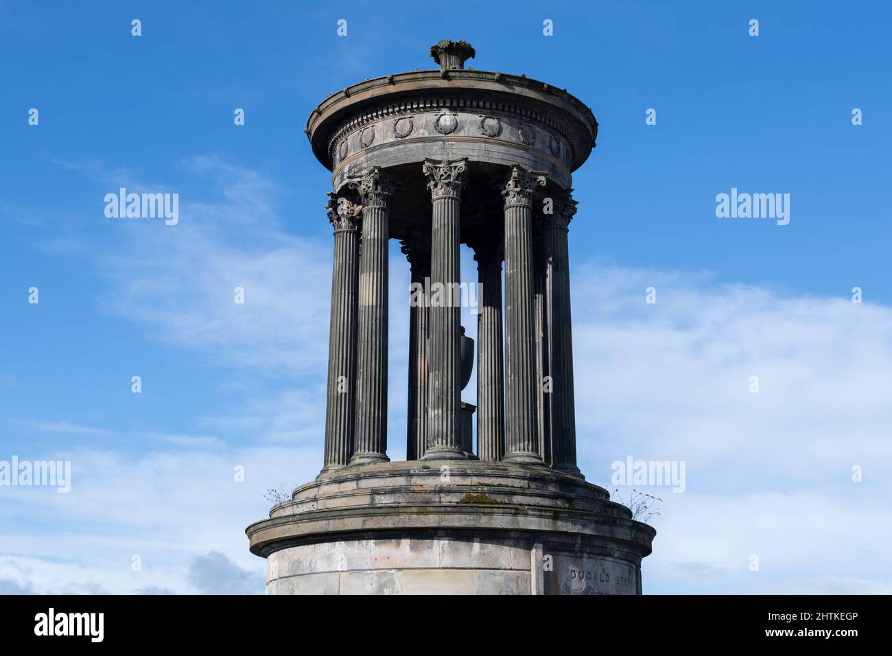 Das Dugald Stewart Monument auf Calton Hill, Edinburgh, Schottland Stockfoto