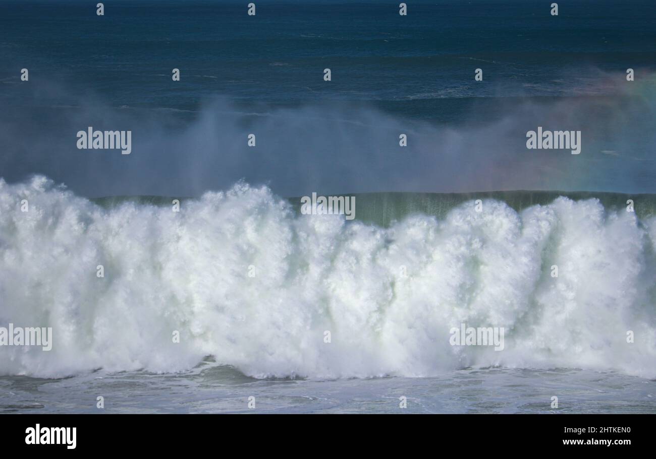 Große Wellen an einem stürmischen Tag Stockfoto