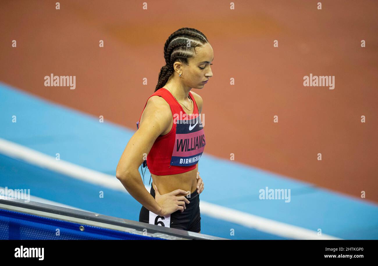 Samstag, 26. Februar 2022: Hannah Williams von HERTS PHOENIX in HITZE 5 beim 400-Meter-Rennen bei den UK Athletics Indoor Championships und World Tri Stockfoto
