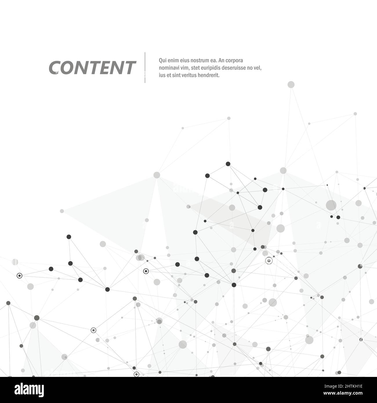 Geometrischer Hintergrund mit verbundenen abstrakten Formen. Vektor moderner Hintergrund Stock Vektor