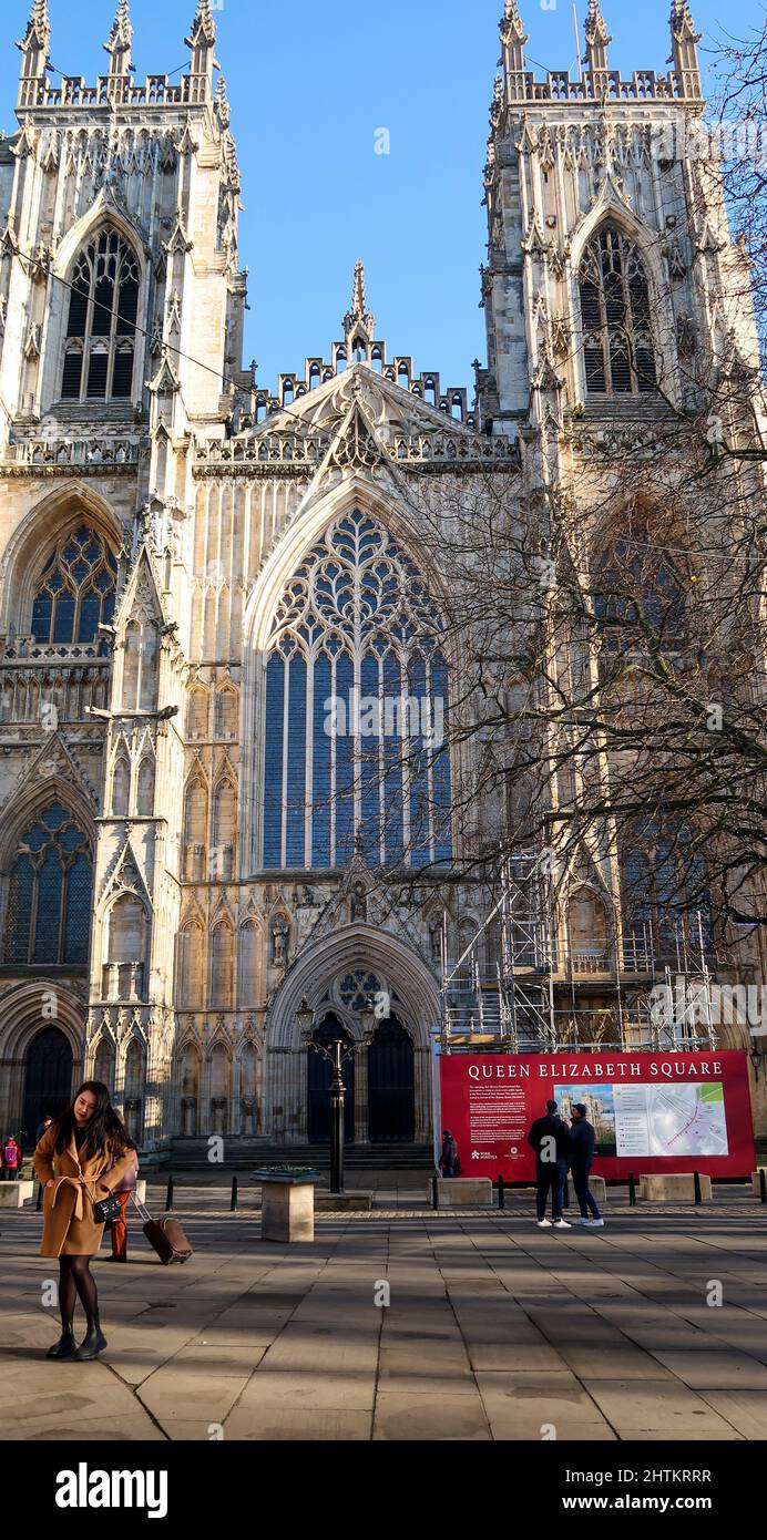 West Front des York Minster Stockfoto