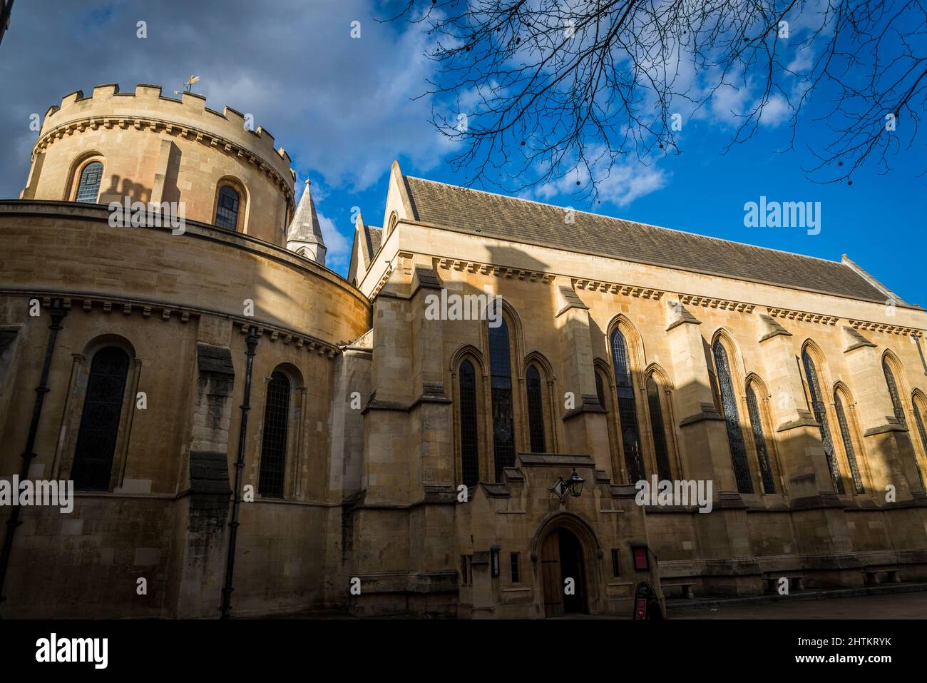 Temple Church, eine königliche eigentümliche Kirche in der City of London, erbaut von den Tempelrittern im 12.. Jahrhundert, London, England, Großbritannien Stockfoto