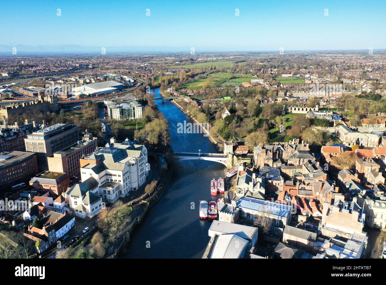 Luftdrohnenansicht von York City Stockfoto