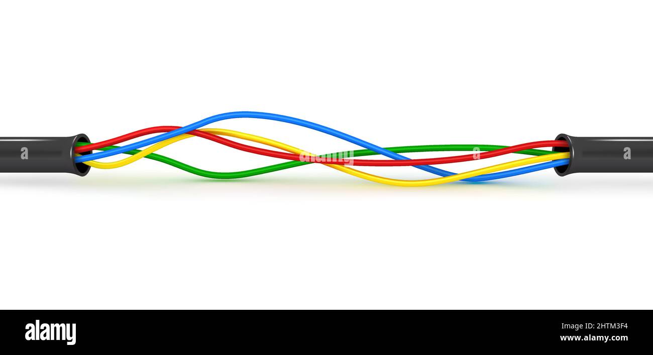 Vektorgrafik Kabel auf weißem Hintergrund. Stock Vektor