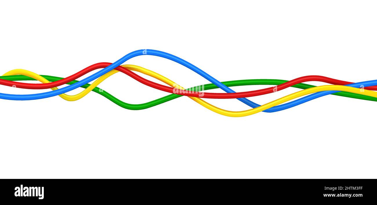 Vektorgrafik Kabel auf weißem Hintergrund. Stock Vektor