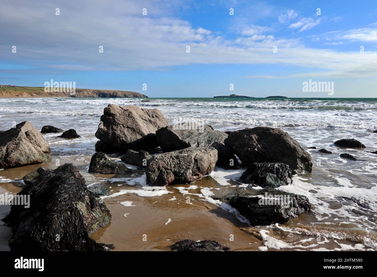 Aberdaron Beach Stockfoto