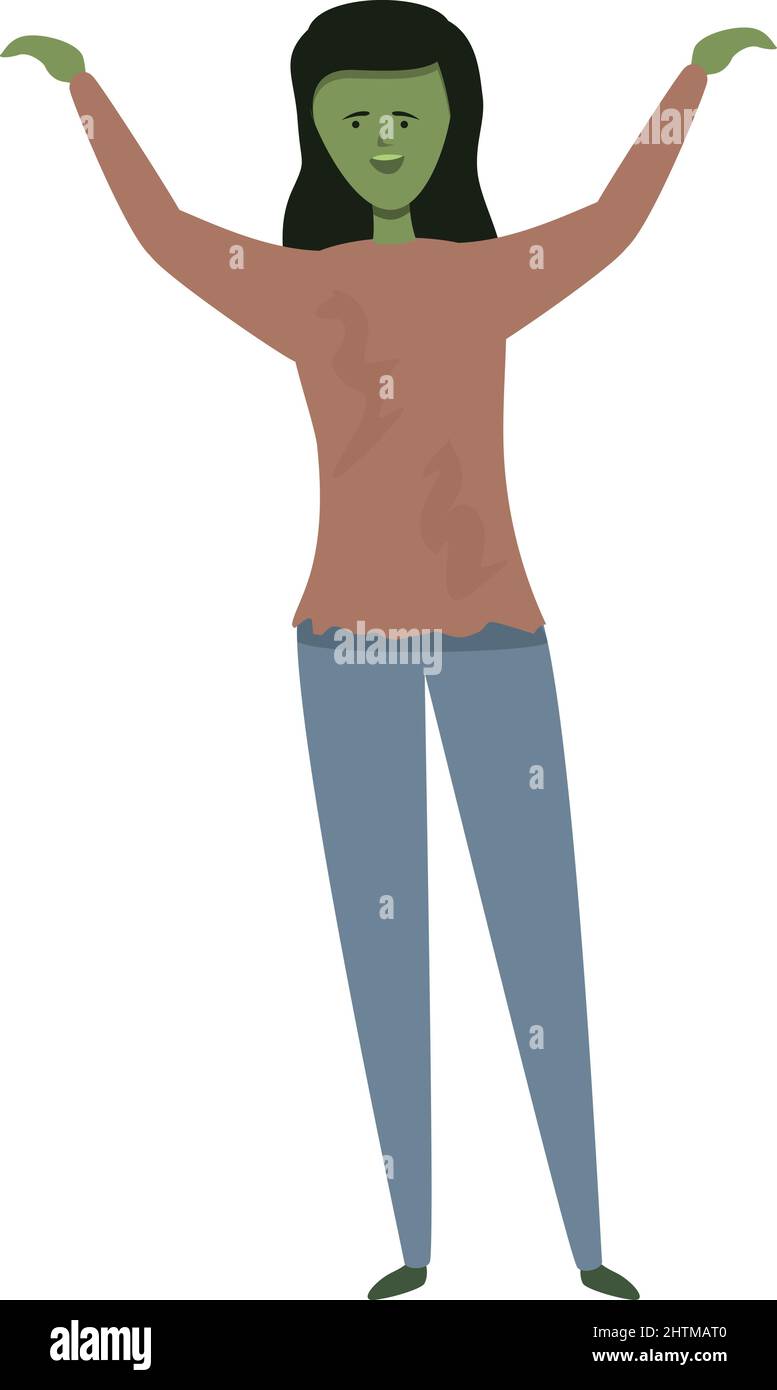 Zombie Kostüm Symbol Cartoon Vektor. Niedliches Kind. Der Karneval ist lustig Stock Vektor