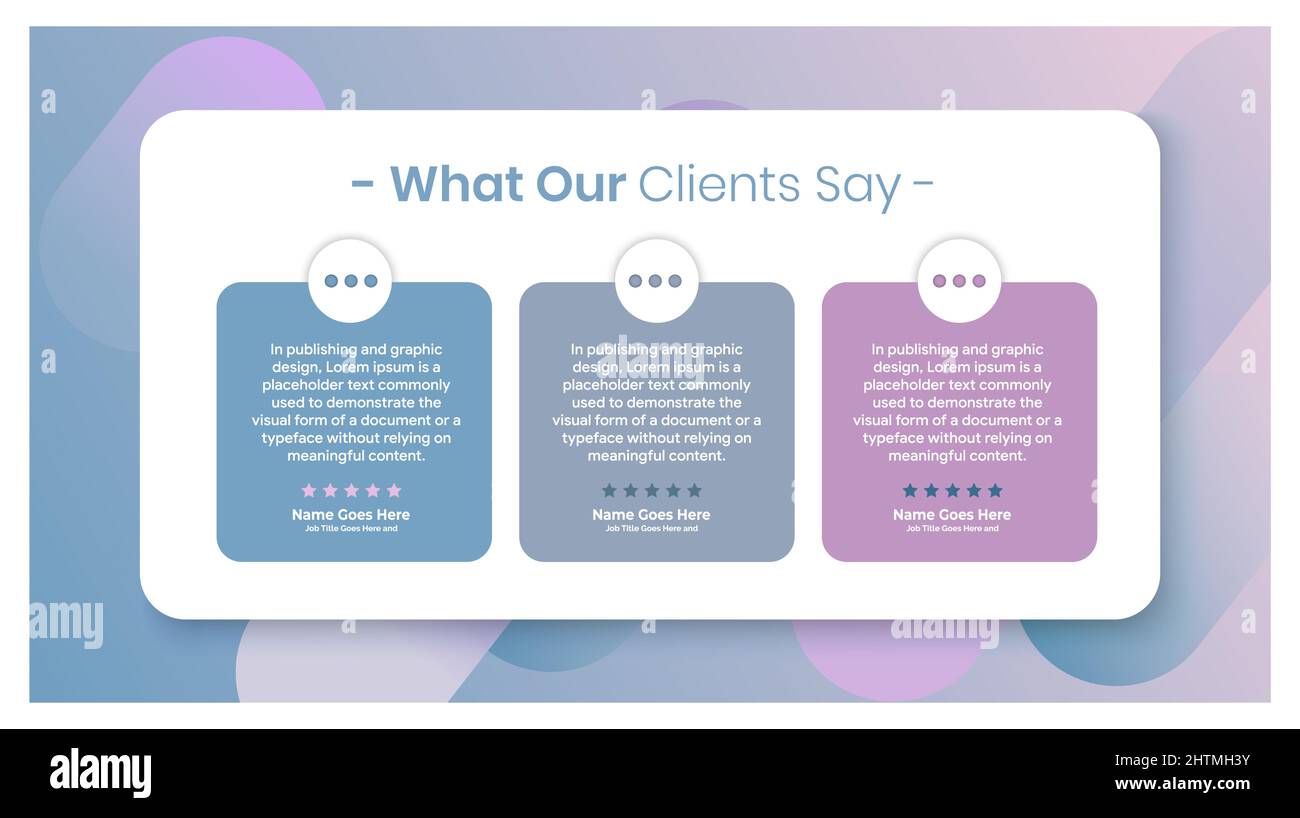 Creative Testimonial Banner, Zitat, Infografik, Banner Vorlage editierbare Vektor-Illustration Stock Vektor