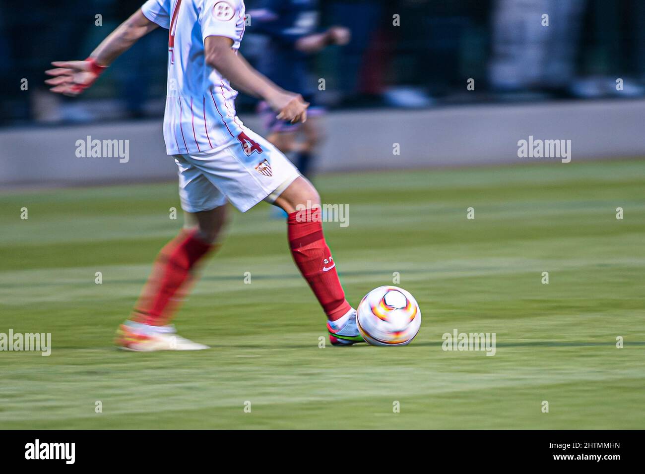 Saint-Germain-en-Laye, Frankreich, 1. März 2022, Xavi Simons von PSG während der UEFA Youth League (U19), einer Runde von 16 Fußballspielen zwischen Paris Saint-Germain (PSG) und Sevilla FC (Juvenil A) am 1. März 2022 im Georges Lefevre Stadion in Saint-Germain-en-Laye, Frankreich. Stockfoto