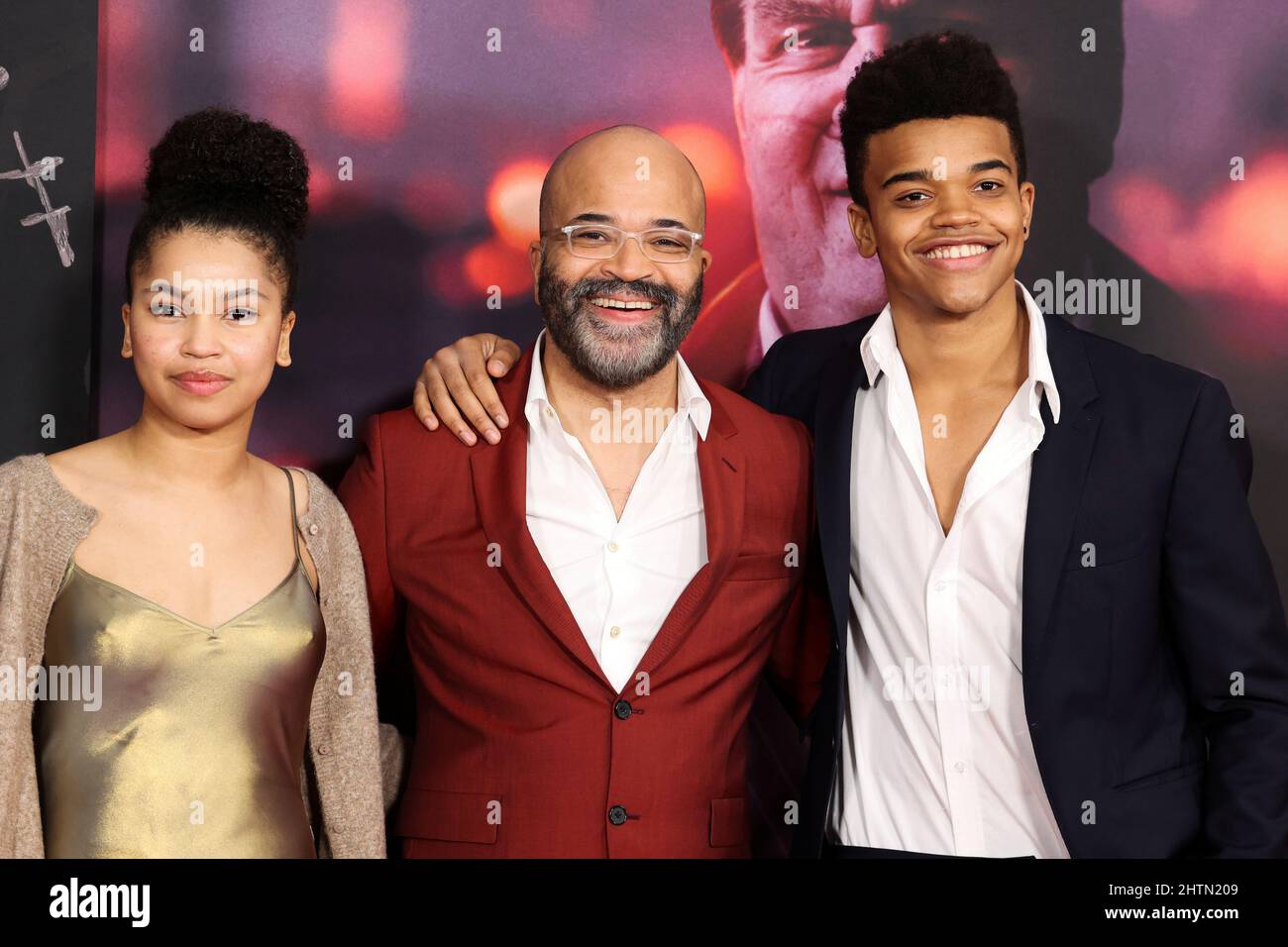 Das Darstellermitglied Jeffrey Wright, sein Sohn Elijah Wright und
