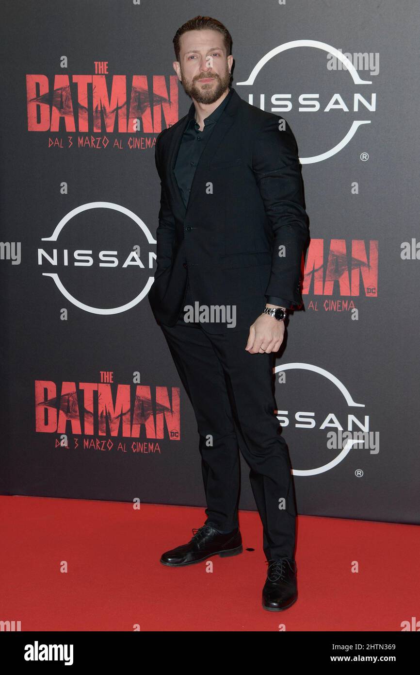 Rom, Italien. 01. März 2022. Maurizio Merluzzo besucht den roten Teppich der Premiere des Films The Batman im Space Moderno Cinema. (Foto: Mario Cartelli/SOPA Images/Sipa USA) Quelle: SIPA USA/Alamy Live News Stockfoto