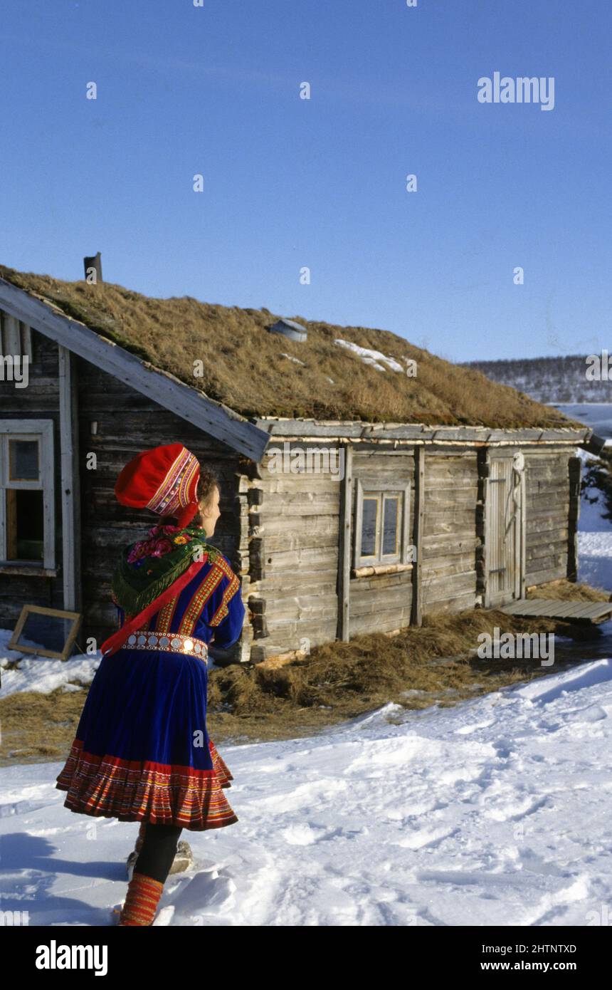 [Lappland Norvege kautokeine lapons] Stockfoto