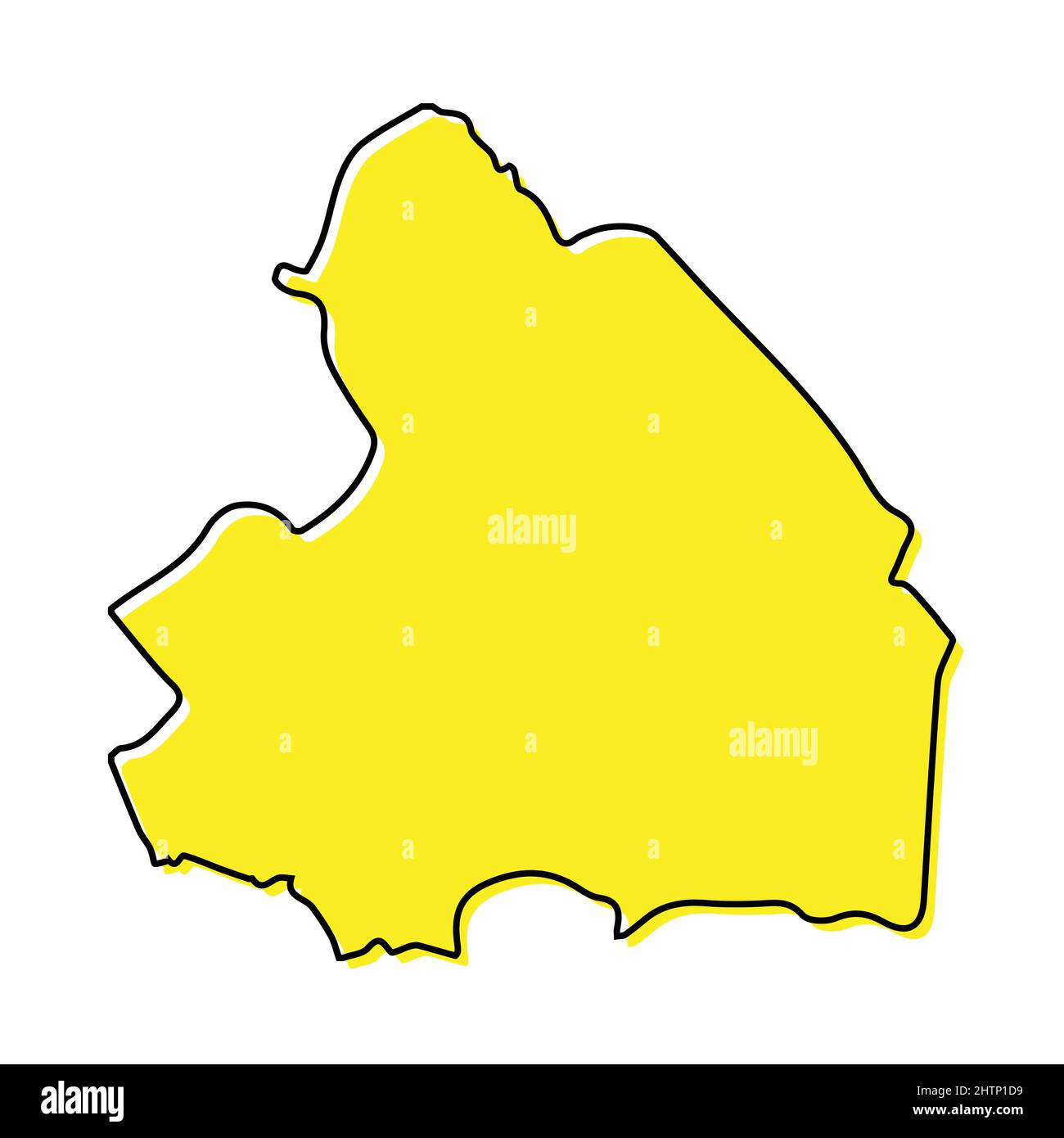 Einfache Übersichtskarte von Drenthe ist eine Provinz der Niederlande. Stilisiertes, minimalistisches Liniendesign Stock Vektor