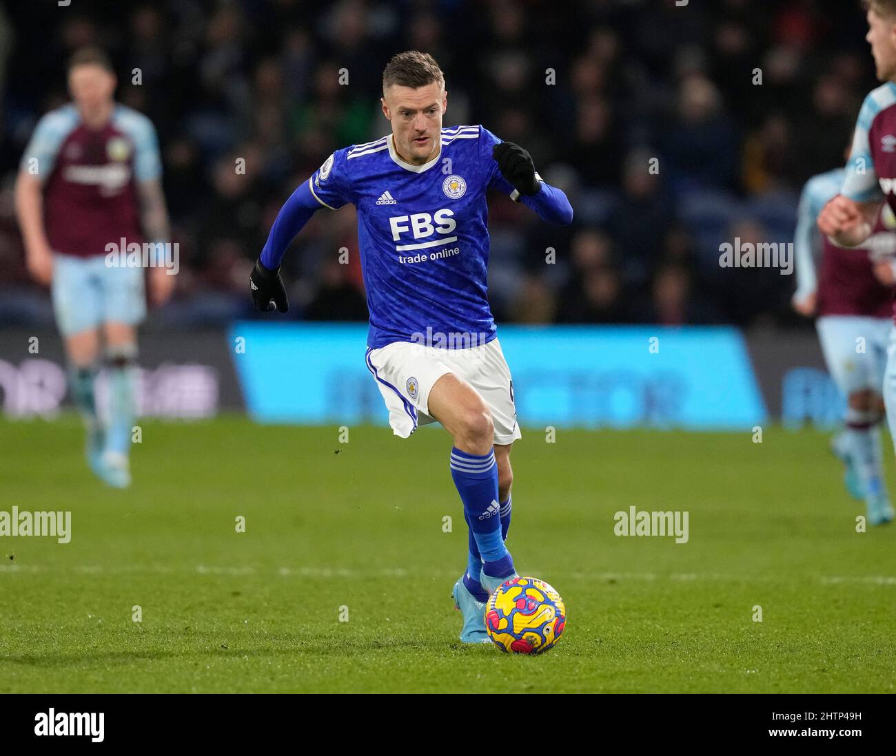 Burnley, England, 1.. März 2022. Jamie Vardy von Leicester City während des Premier League-Spiels in Turf Moor, Burnley. Bildnachweis sollte lauten: Andrew Yates / Sportimage Kredit: Sportimage/Alamy Live News Stockfoto