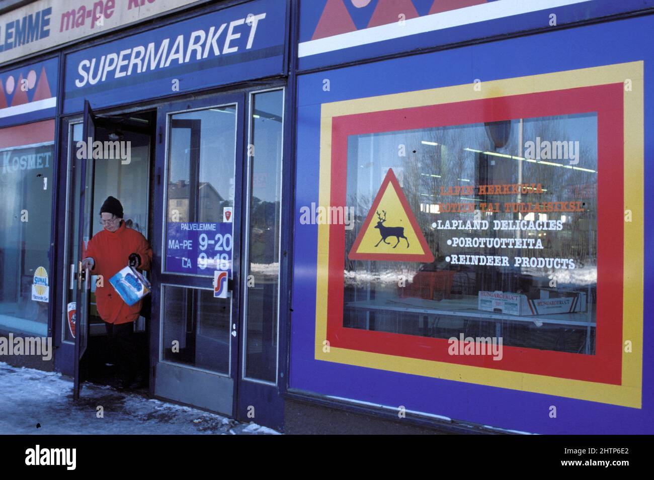 Supermarkt finnin Stockfoto