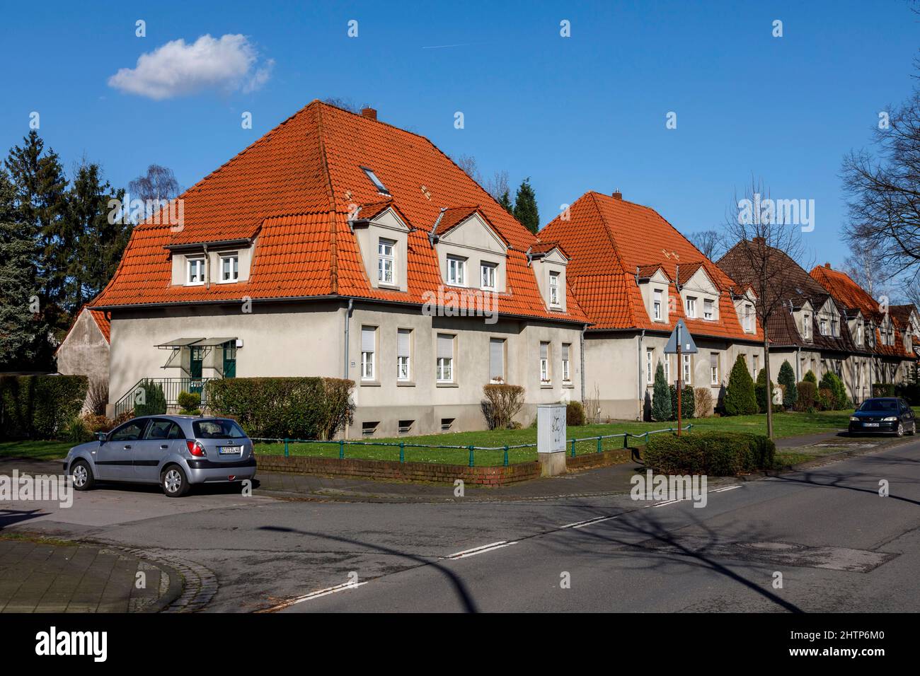 Gartenstadt Welheim in Bottrop ist die Arbeitersiedlung Teil der Industrial Heritage Route Stockfoto