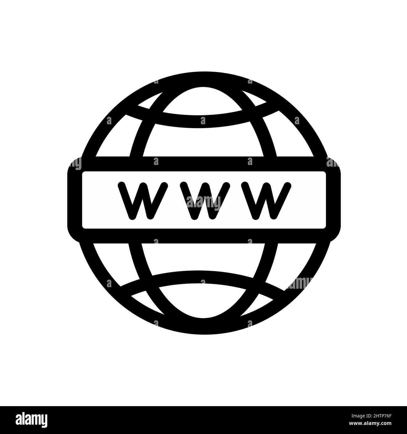 Vektor mit World Wide Web-Symbolen. Hochwertige Vektor-Symbole im schwarzen Stil Stock Vektor