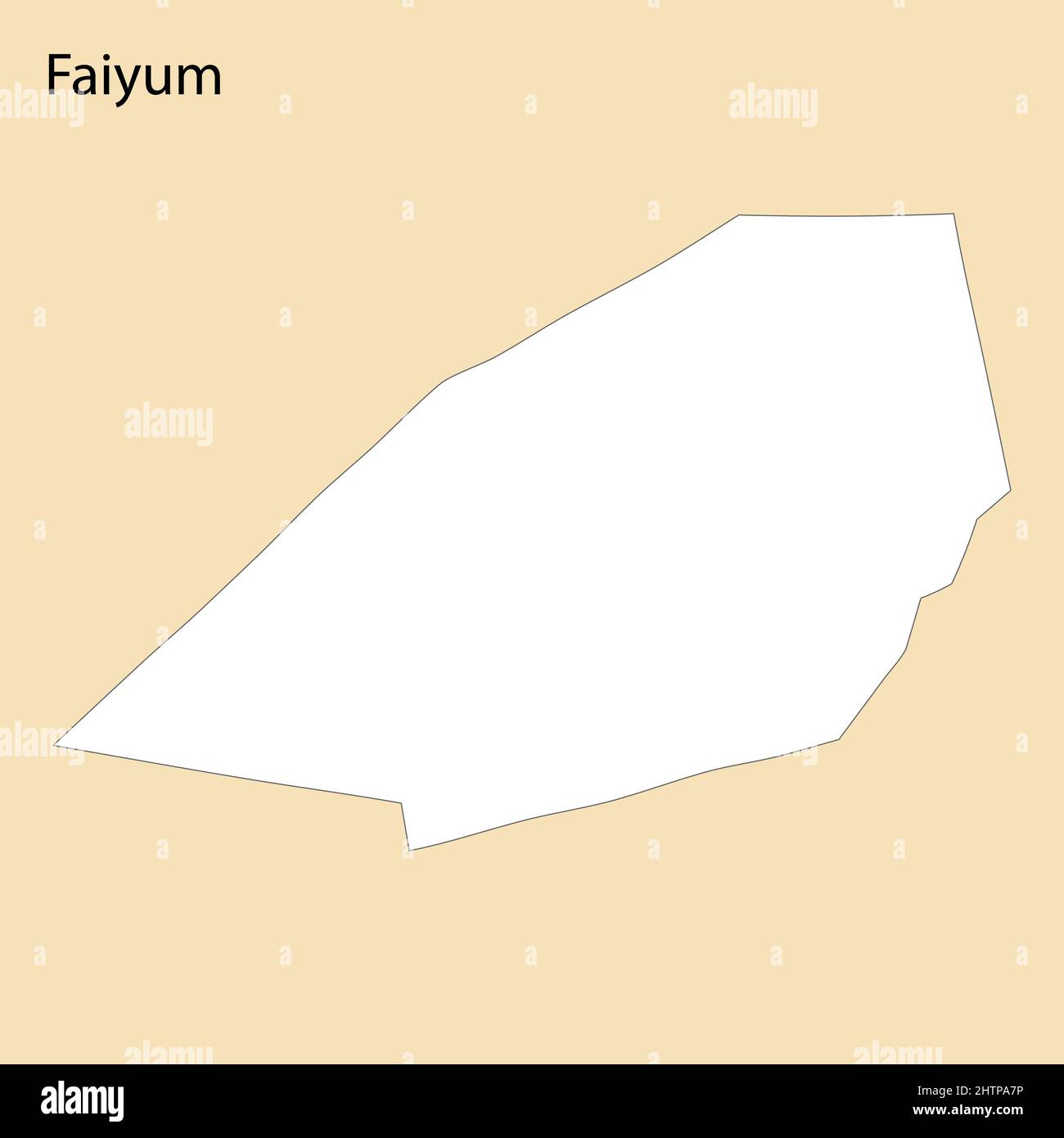 Hochwertige Karte von Faiyum ist eine Region von Ägypten, mit Grenzen der Bezirke Stock Vektor