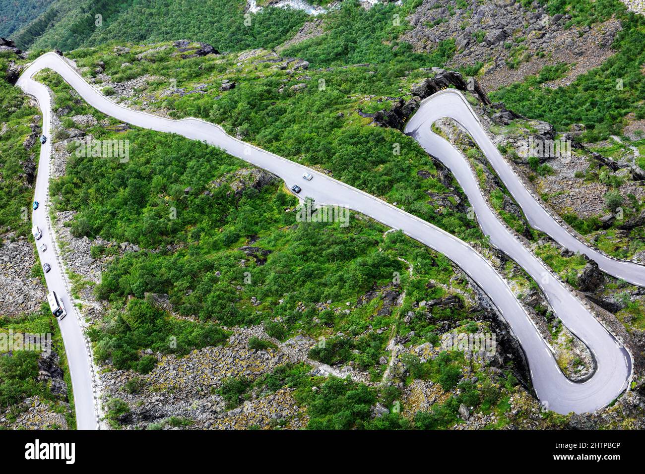 Troll Road - Berg Route der Trollstigen, Norwegen Stockfoto