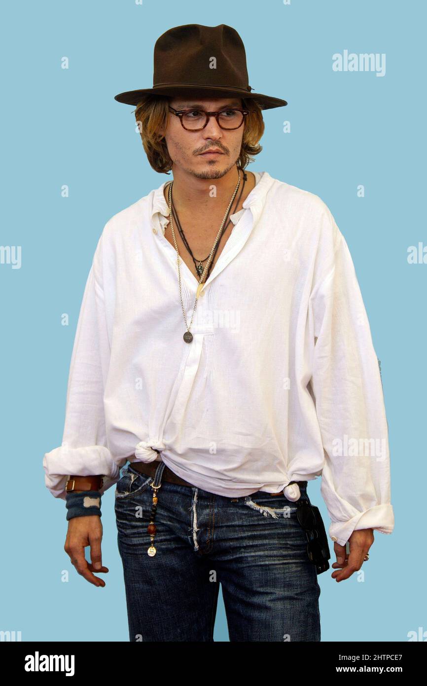 JOHNNY DEPP beim VENICE FILM FESTIVAL 28. Aug 2003 Stockfoto