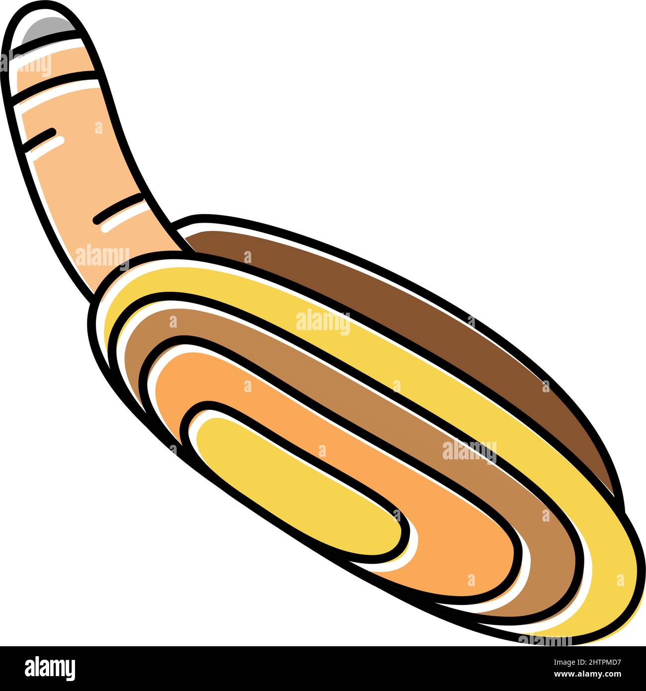 pacific Razor Clam Farbe Symbol Vektor Illustration Stock Vektor