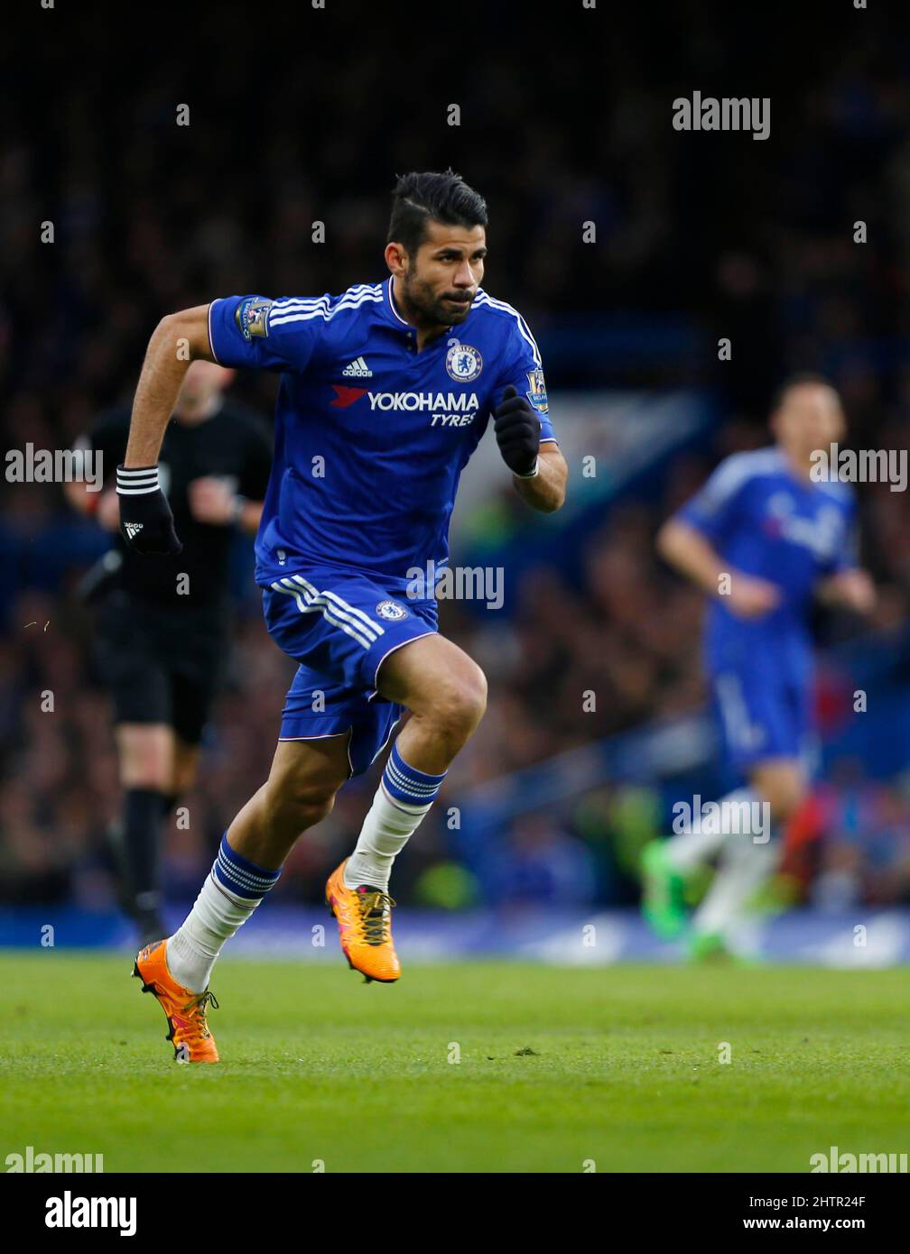 Der Chelsea Diego Costa, der während des Spiels der Barclays Premier League zwischen Chelsea und Manchester United in der Stamford Bridge in London gesehen wurde. 7. Februar 2016. James Boardman/Tele-Bilder Stockfoto