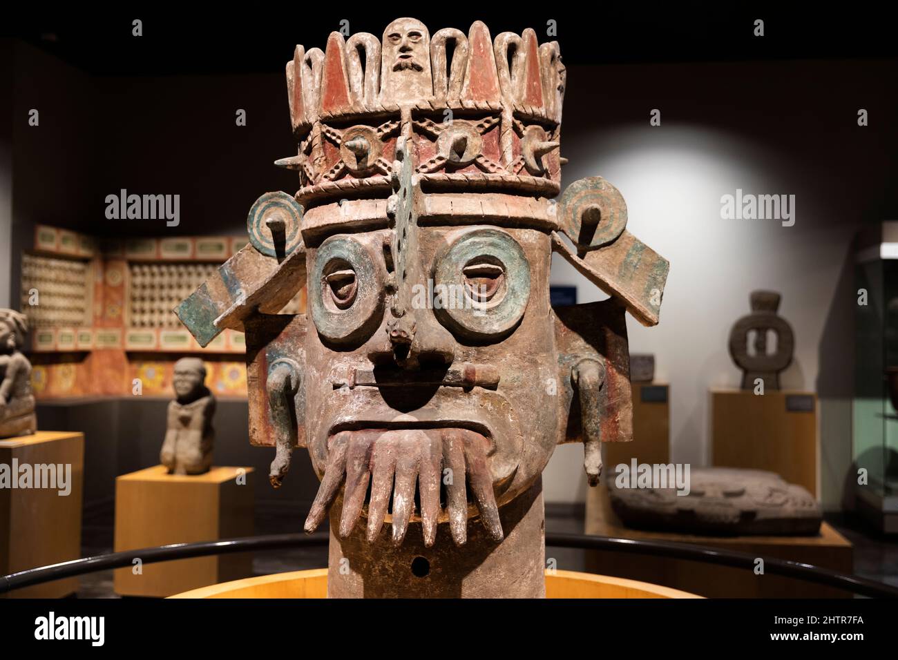 Dios del Agua, Gott des Wassers, 900-1500 dc, Nationalmuseum für Anthropologie. Mexiko-Stadt. Mexiko. Stockfoto