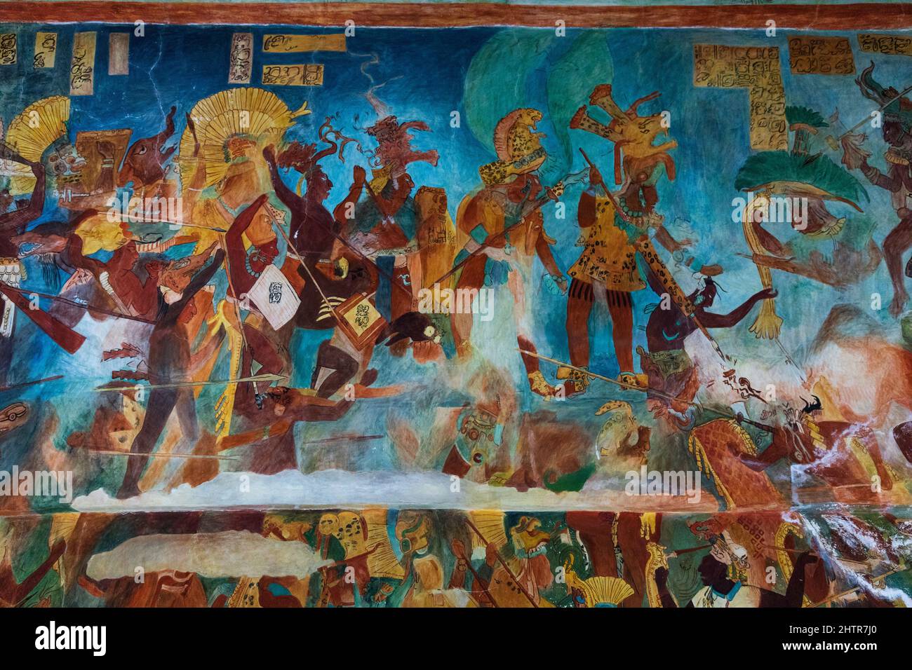Zimmer 2 (Reproduktion), Bonampak, National Museum der Anthropologie, Mexiko City, Mexiko Stockfoto