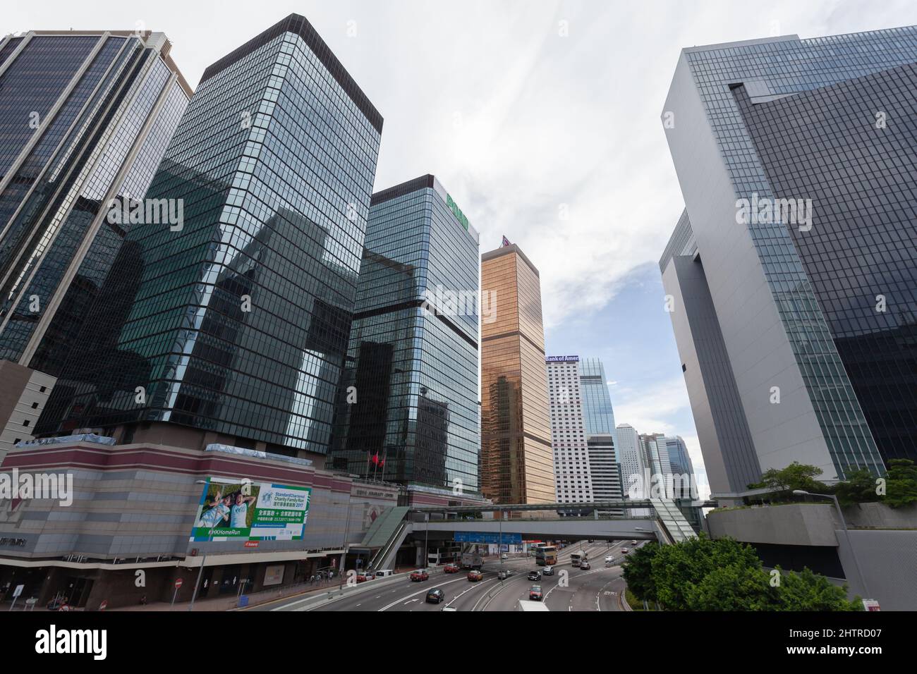 Hongkong - 15. Juli 2017: Straßenansicht der Stadt Hongkong Stockfoto