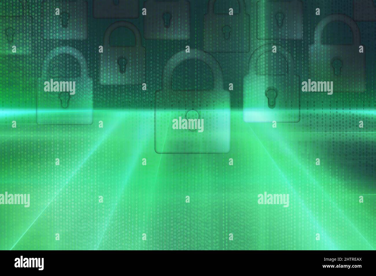 Das Konzept von Safe - sichere Netzwerk- und Internetverbindung, digitaler Datenschutz. Stockfoto