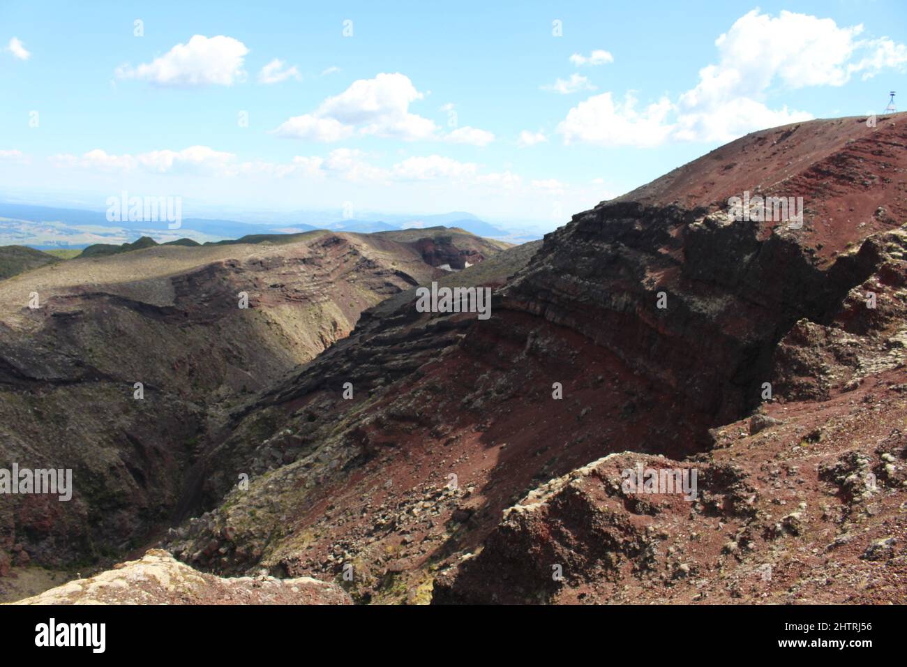 Am Krater des Mount Tarawera, Nordinsel, Neuseeland Stockfoto