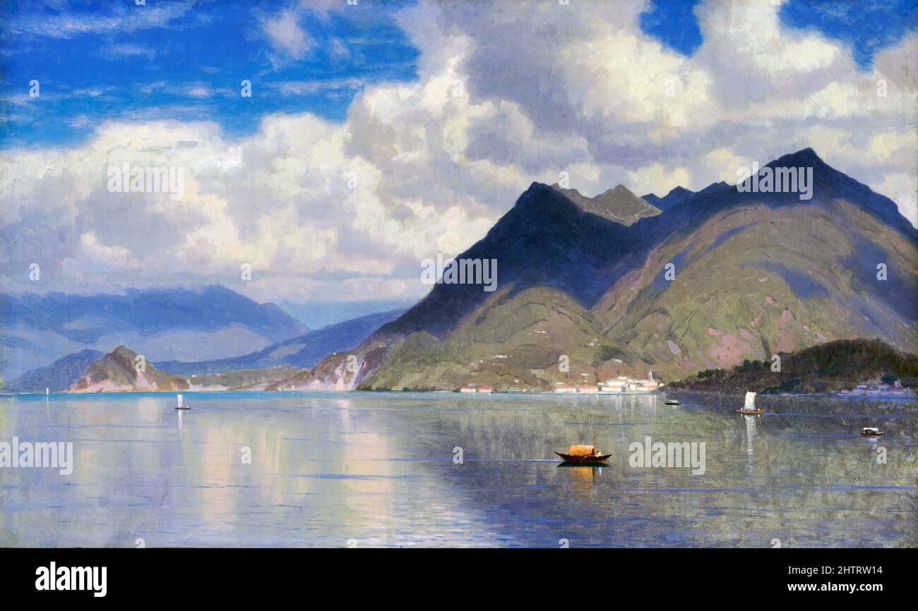 Lago Maggiore von William Stanley Haseltine (1835-1900), Öl auf Leinwand, c. 1867 Stockfoto