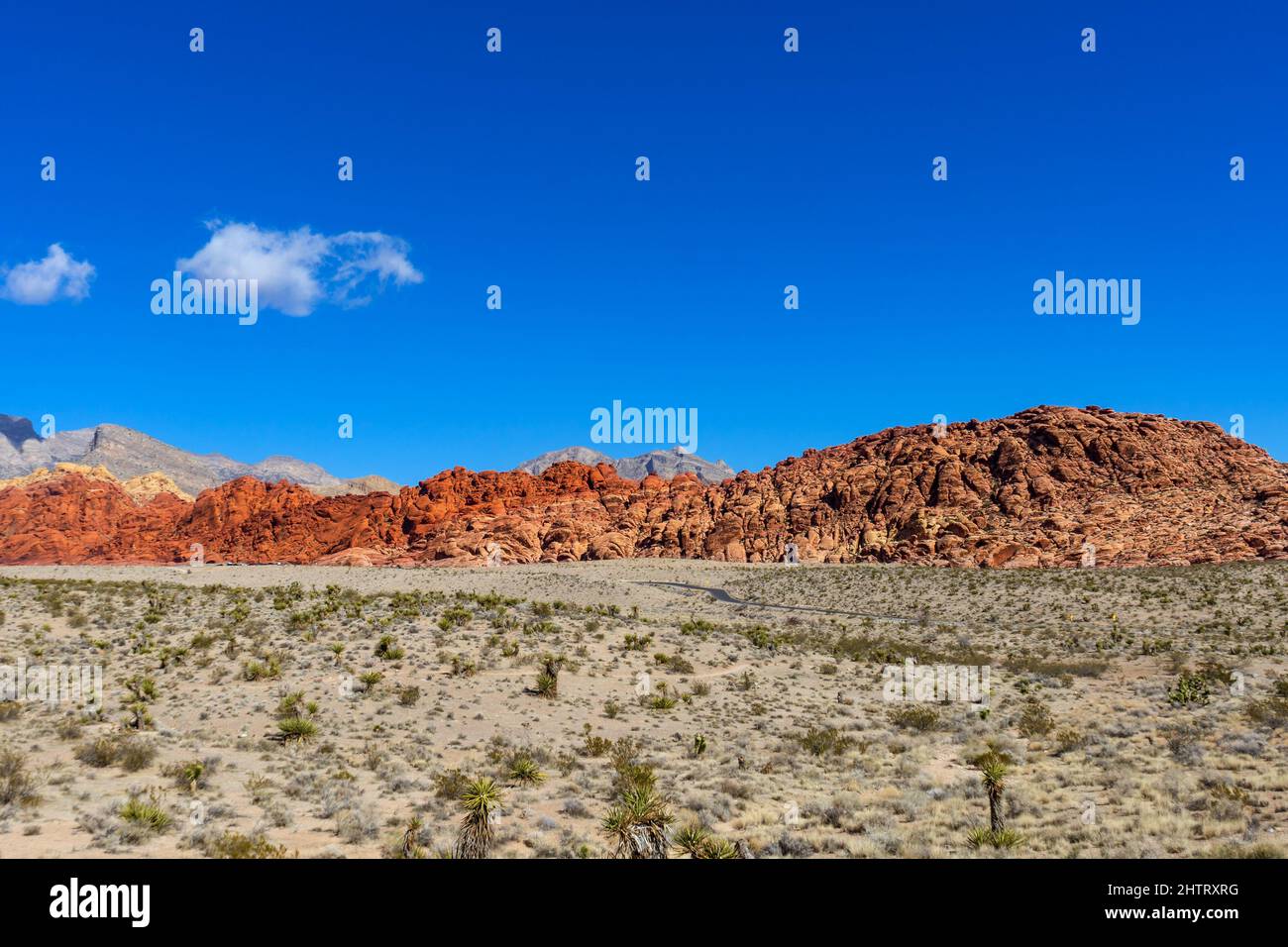 Die Gebirgslandschaft des Red Rock Canyon in Nevada Stockfoto