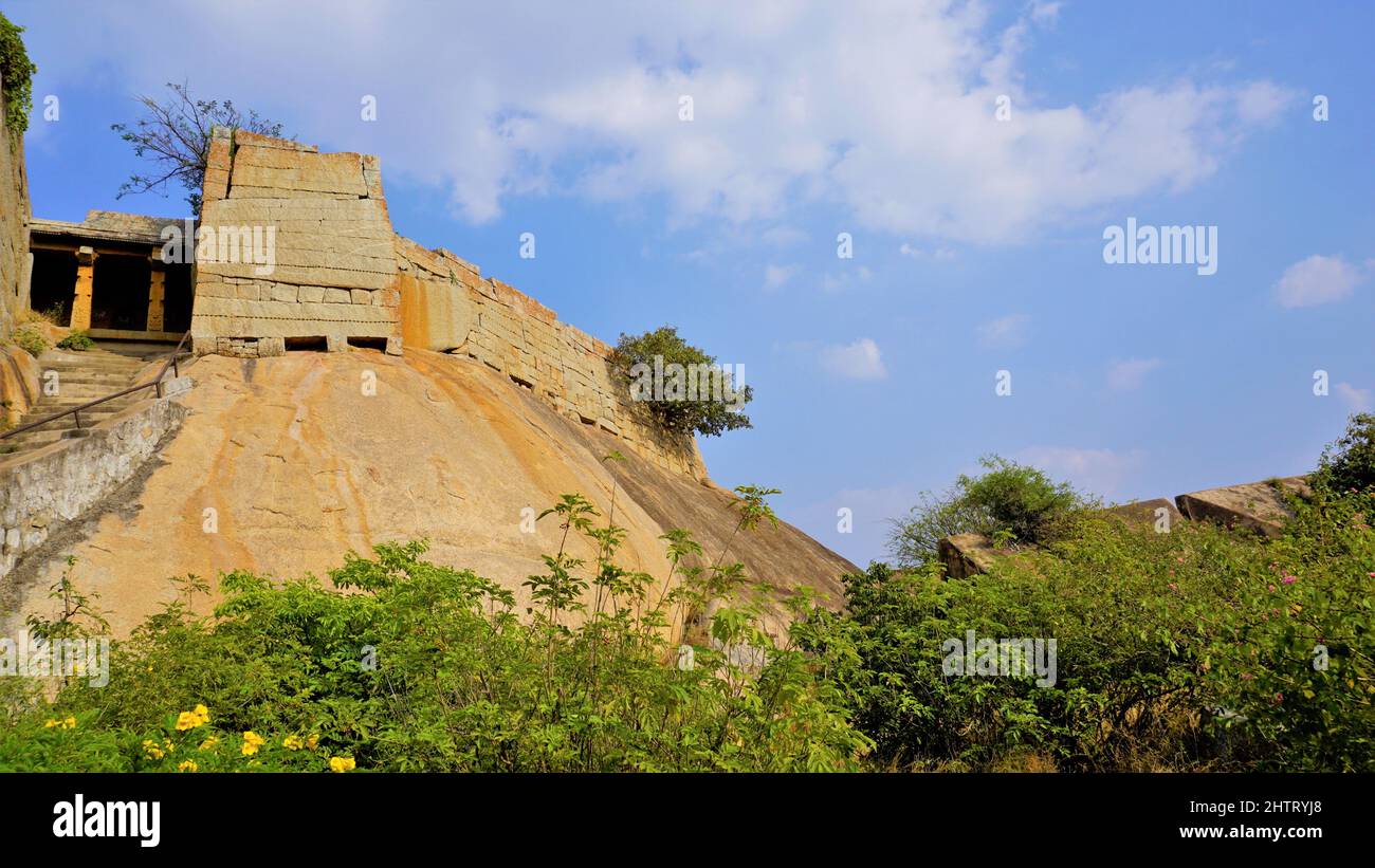 Gudibande Fort befindet sich in Chikkaballapur District, Karnataka, Indien. Nahe Bangalore. Wochenend-Gateway für Bengalurianer Stockfoto