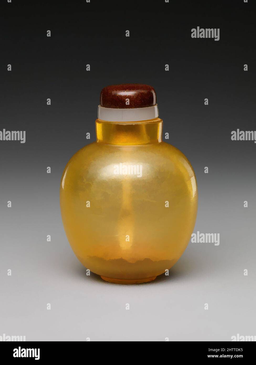 Kunst inspiriert von der Snuff-Flasche, Qing-Dynastie (1644–1911), Qianlong-Periode (1736–95), China, Glas mit Aventurin-Stopfen, H. 2 1/4 Zoll (5,7 cm), Snuff Bottles, Classic Works modernisiert von Artotop mit einem Schuss Modernität. Formen, Farbe und Wert, auffällige visuelle Wirkung auf Kunst. Emotionen durch Freiheit von Kunstwerken auf zeitgemäße Weise. Eine zeitlose Botschaft, die eine wild kreative neue Richtung verfolgt. Künstler, die sich dem digitalen Medium zuwenden und die Artotop NFT erschaffen Stockfoto