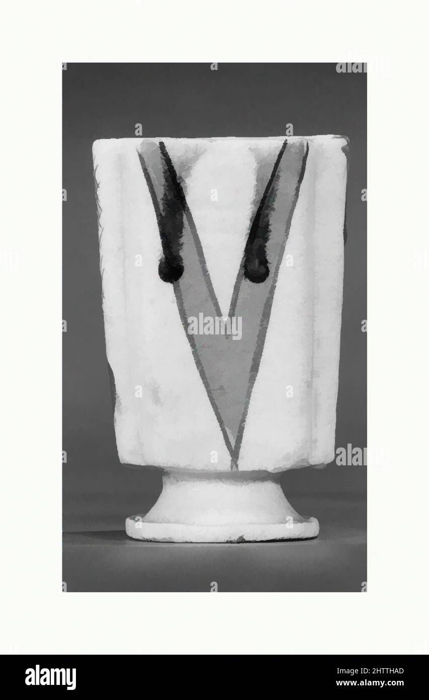 Kunst inspiriert von Squared Food Vessel mit Stem, Momoyama (1573–1615) oder Edo (1615–1868) Periode, ca. 1610–1630s, Japan, Mino-Ware, Typ Yashichida Oribe; glasierte Steinzeug, H. 3 7/8 Zoll (9,8 cm); B: 2 7/8 Zoll (7,3 cm), Keramik, diese Stück aus einem Satz von fünf Gerichten verwendet werden würde, während, Klassische Werke modernisiert von Artotop mit einem Schuss Moderne. Formen, Farbe und Wert, auffällige visuelle Wirkung auf Kunst. Emotionen durch Freiheit von Kunstwerken auf zeitgemäße Weise. Eine zeitlose Botschaft, die eine wild kreative neue Richtung verfolgt. Künstler, die sich dem digitalen Medium zuwenden und die Artotop NFT erschaffen Stockfoto