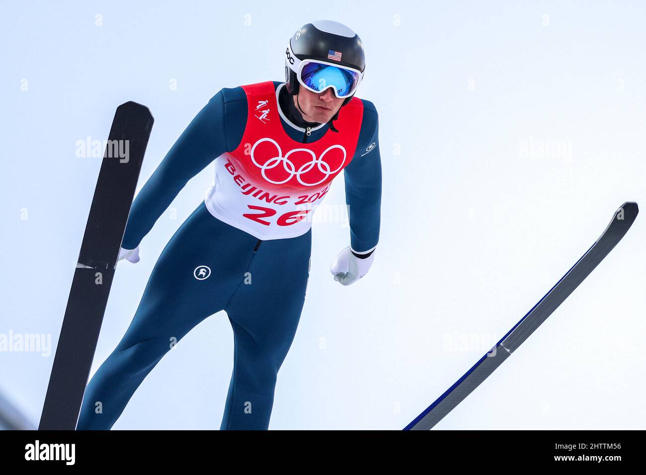 Ben Loomis (USA), 9. FEBRUAR 2022 - Nordische Kombination : Individual NH/10km während der Olympischen Winterspiele 2022 in Peking im National Ski Jumping Centr Stockfoto