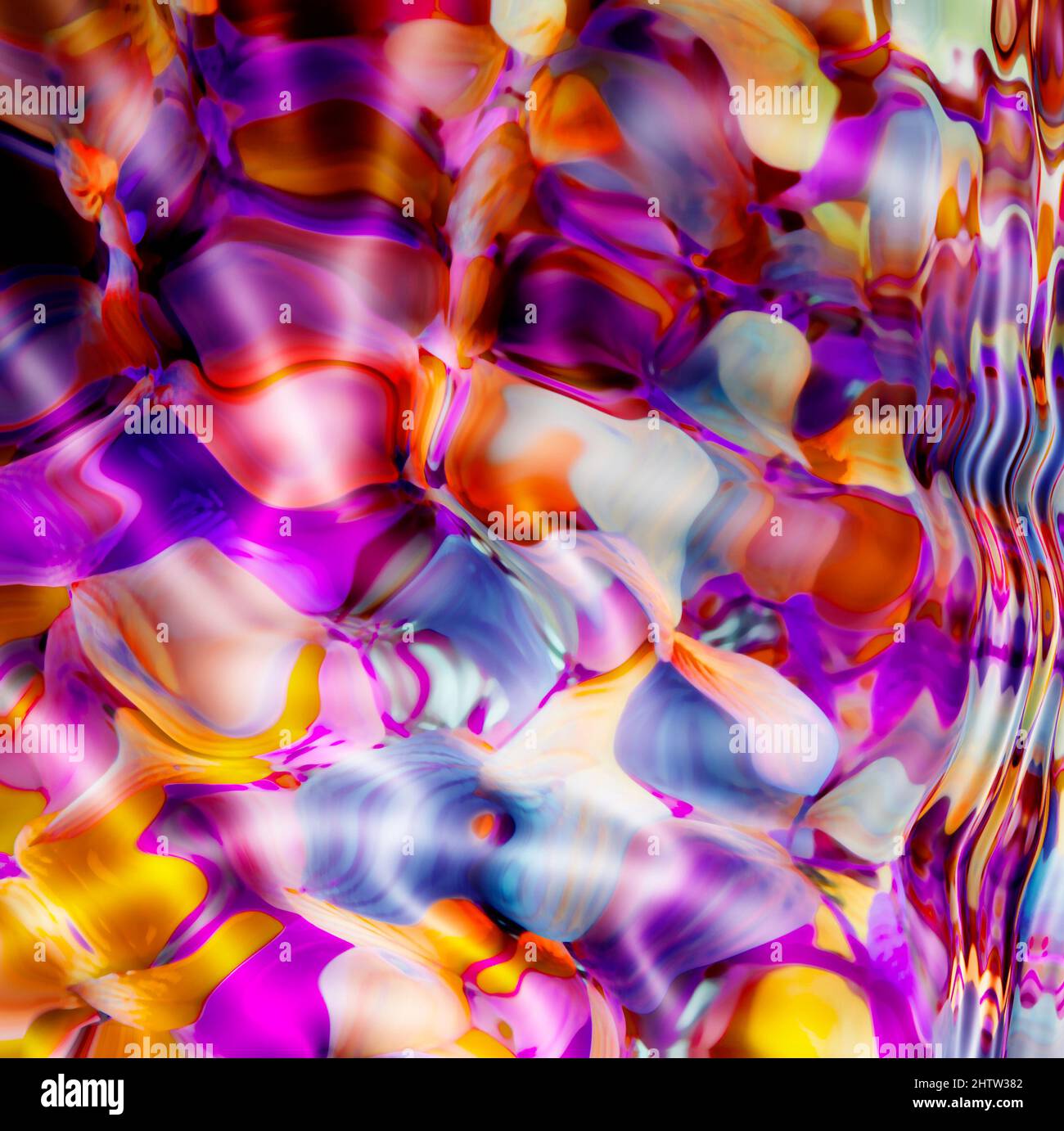 Färben Sie Ihre Fantasie. Aufnahme eines farbenfrohen abstrakten Hintergrunds. Stockfoto